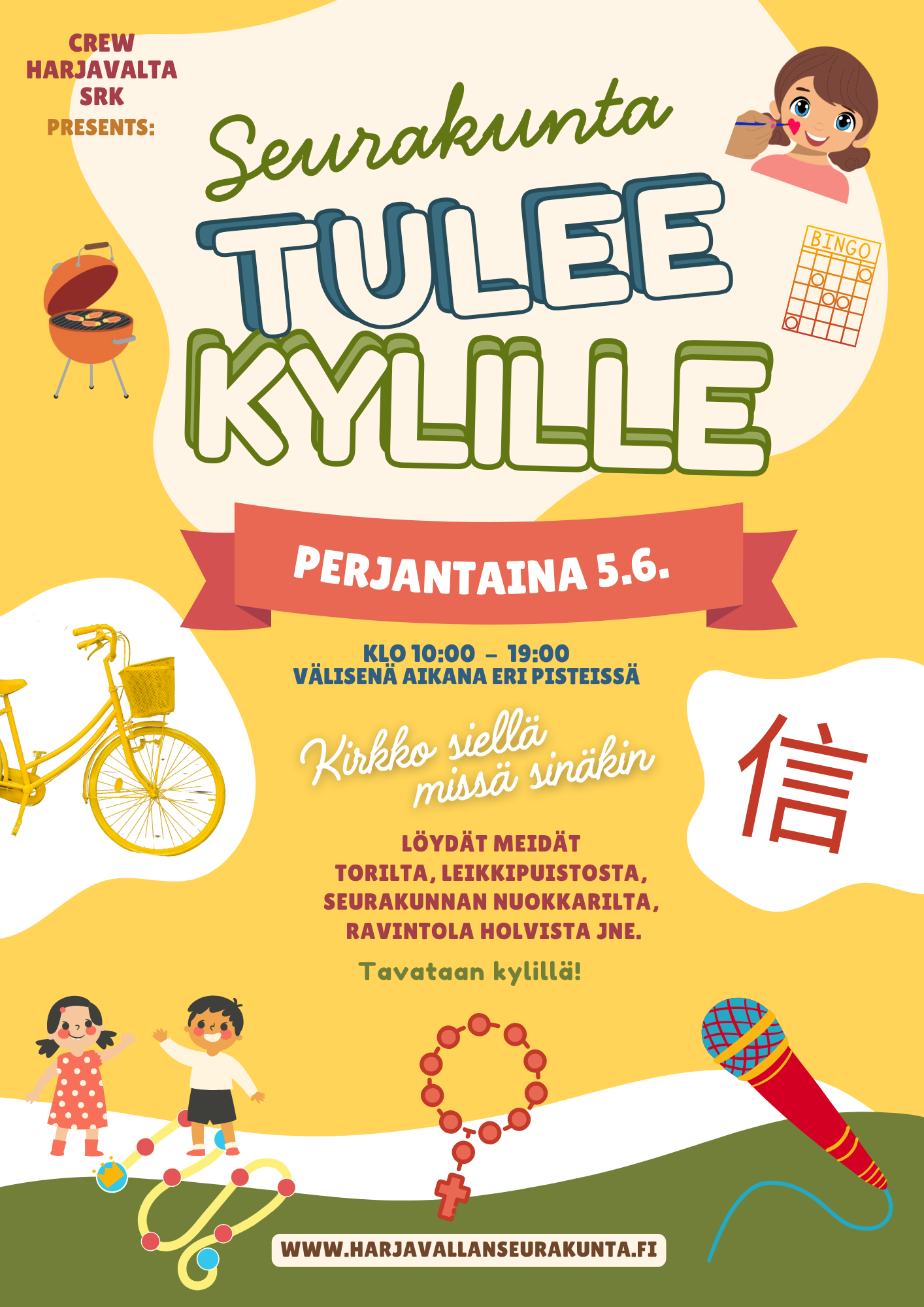 Seurakunta tulee kylille päivä 5.6.2026